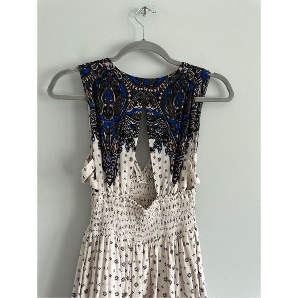 Free People Walking Dreams Skater Mini Dress in Ivory combo Size XS - Picture 9 of 13